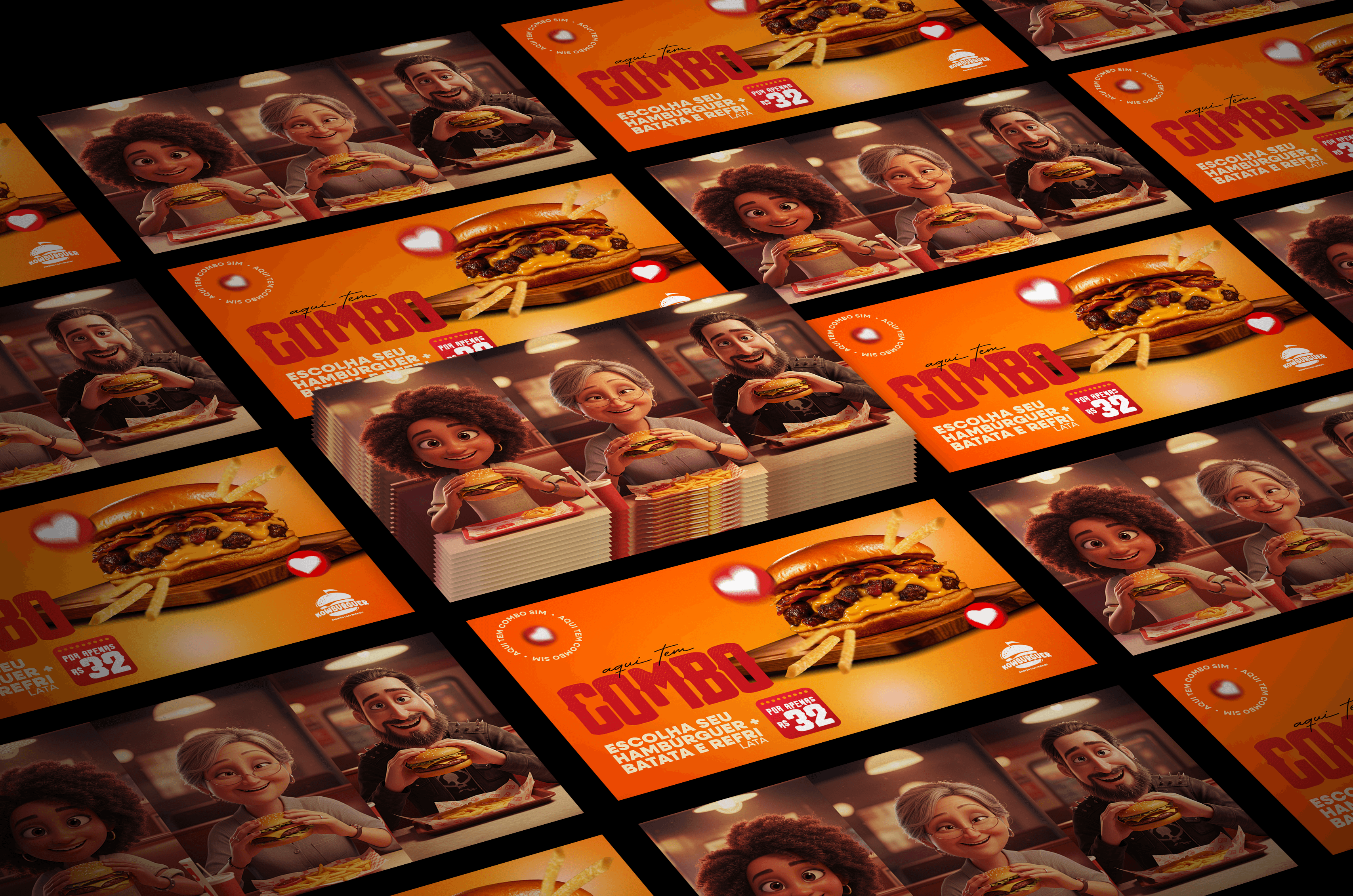 Todo mundo na Kow, campanha de lançamento do novo burger.